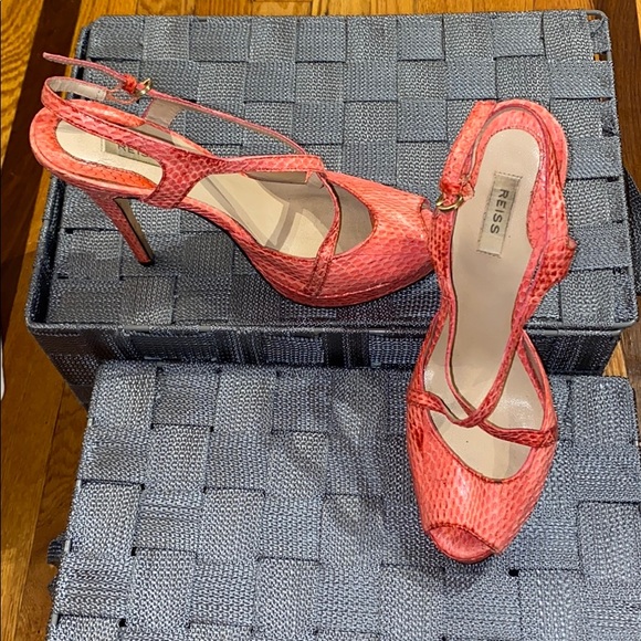 Pink Python Snake Skin Sandals - Picture 2 of 5